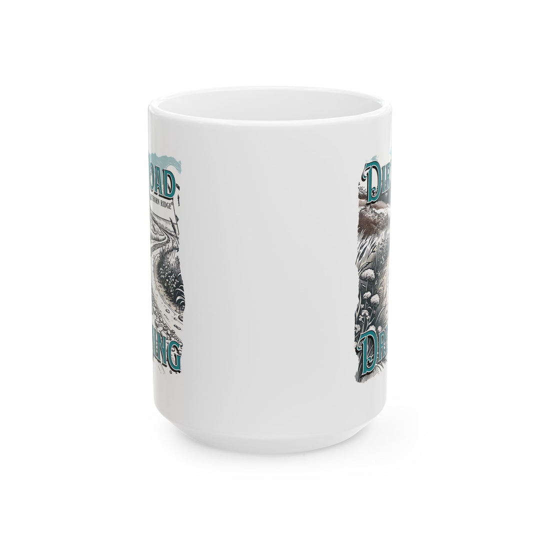 Dirt Road Dreaming Beach mug by Thorn Ridge®