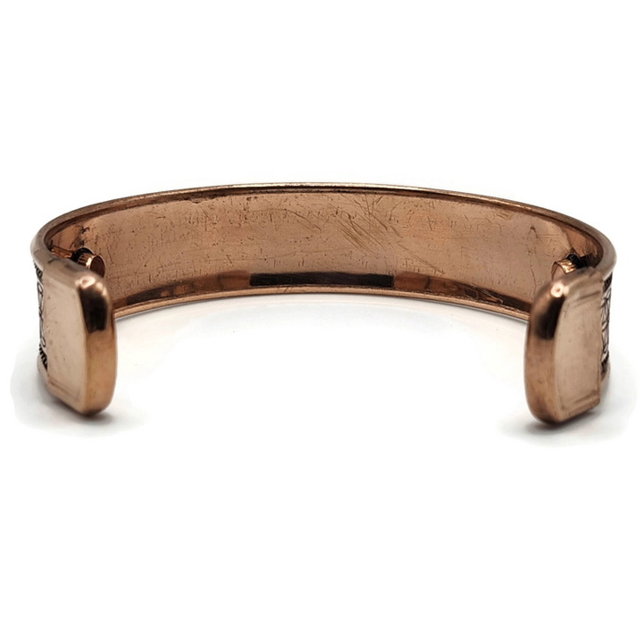 Magnetic Antique Copper flower of life design bracelet