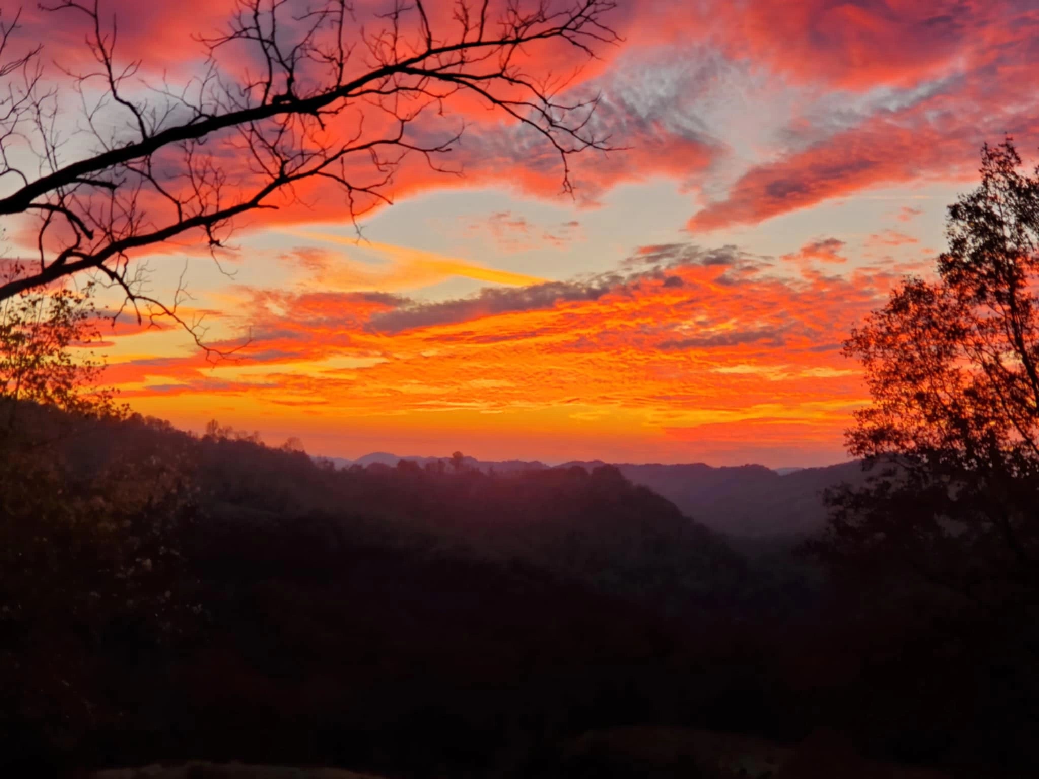 Sunset at Thorn Ridge in Eastern Tennessee.