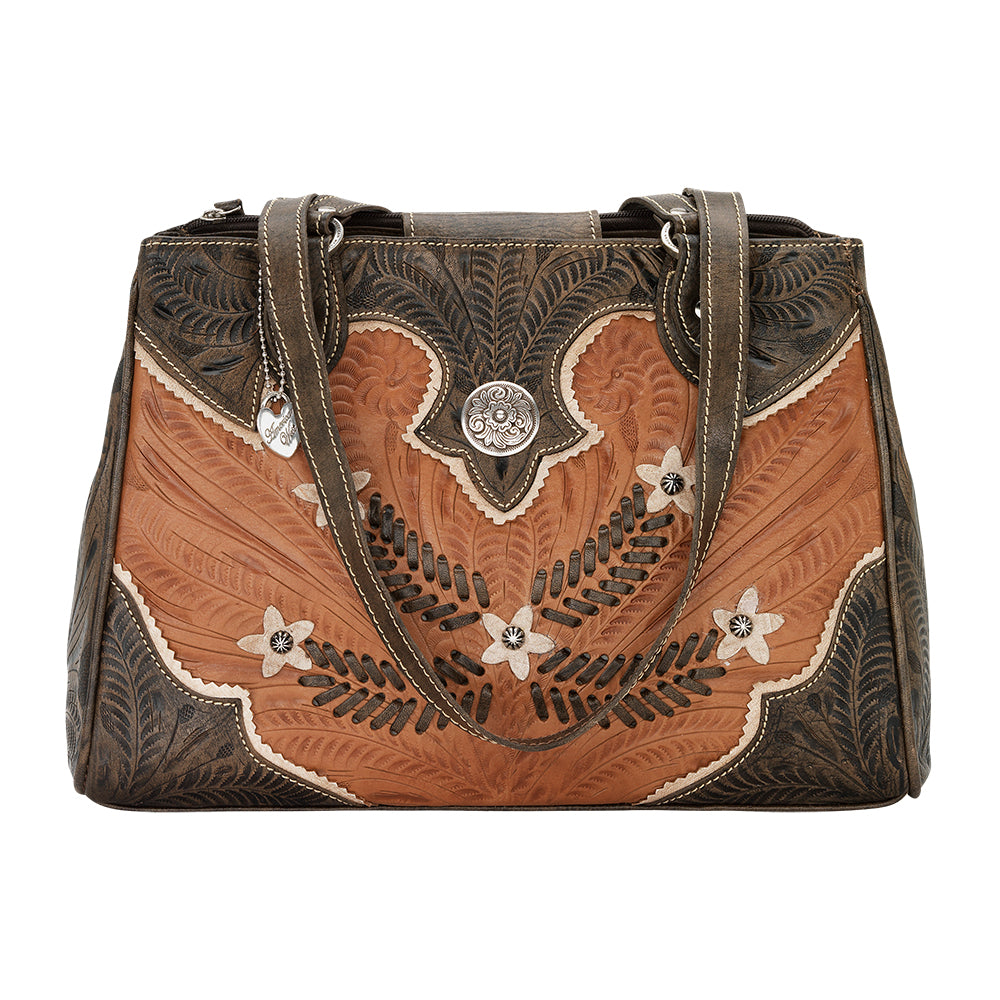 American West Desert Wildflower Multi-Compartment Organizer Tote Natural Tan