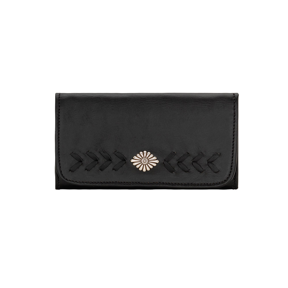 American West Mohave Canyon Ladies' Tri-Fold Wallet Black