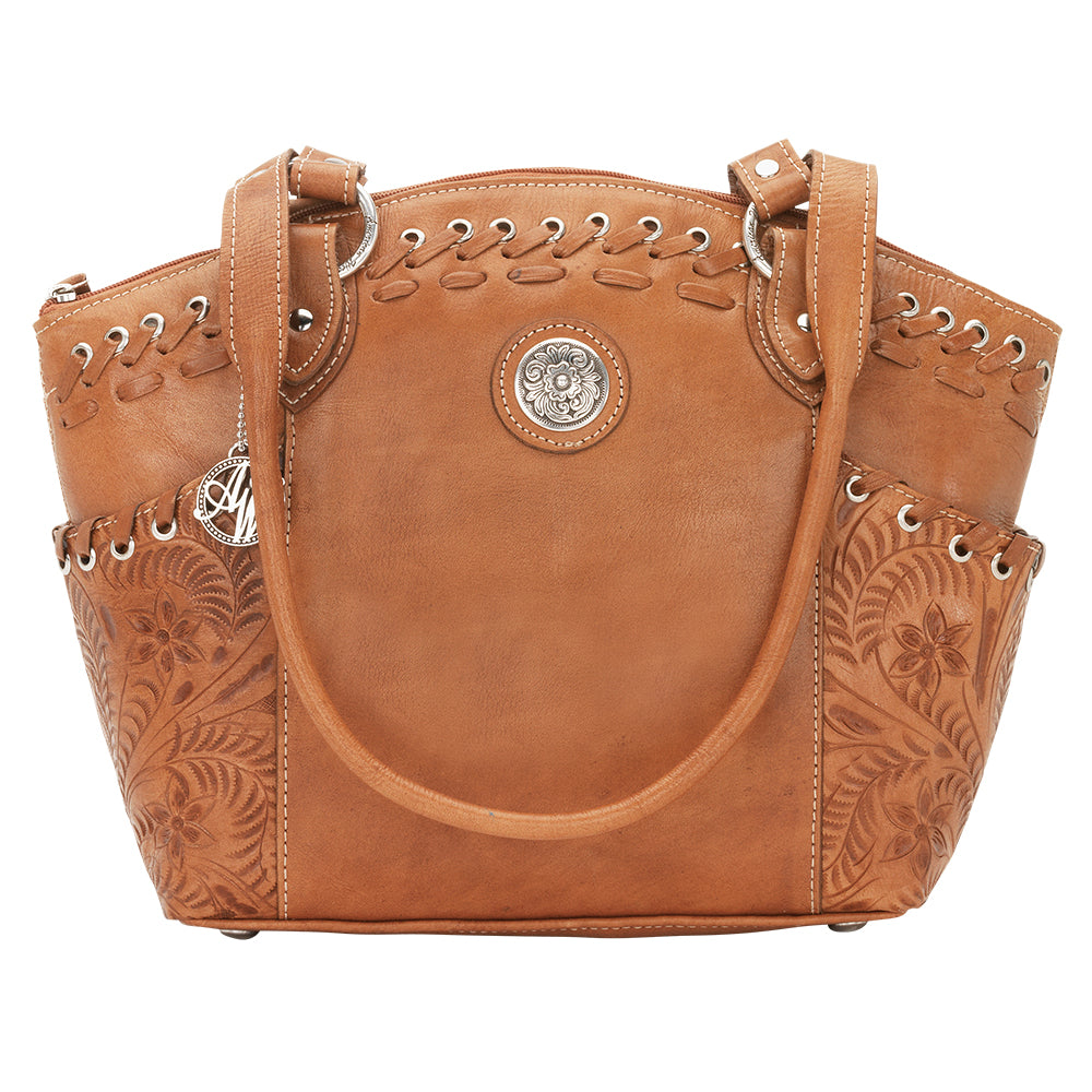 American West handbag purse described as Harvest Moon Zip-Top Bucket Tote