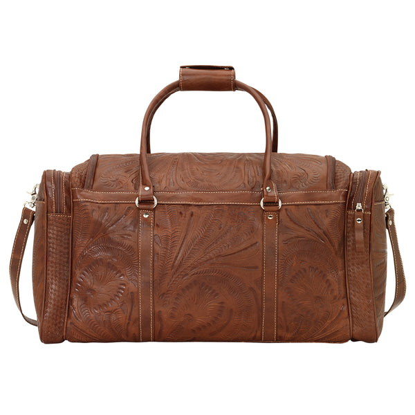 Garment Bag. Hand Tooled Leather, Multi-Pocket, and Cotton Lining | Ropin  West