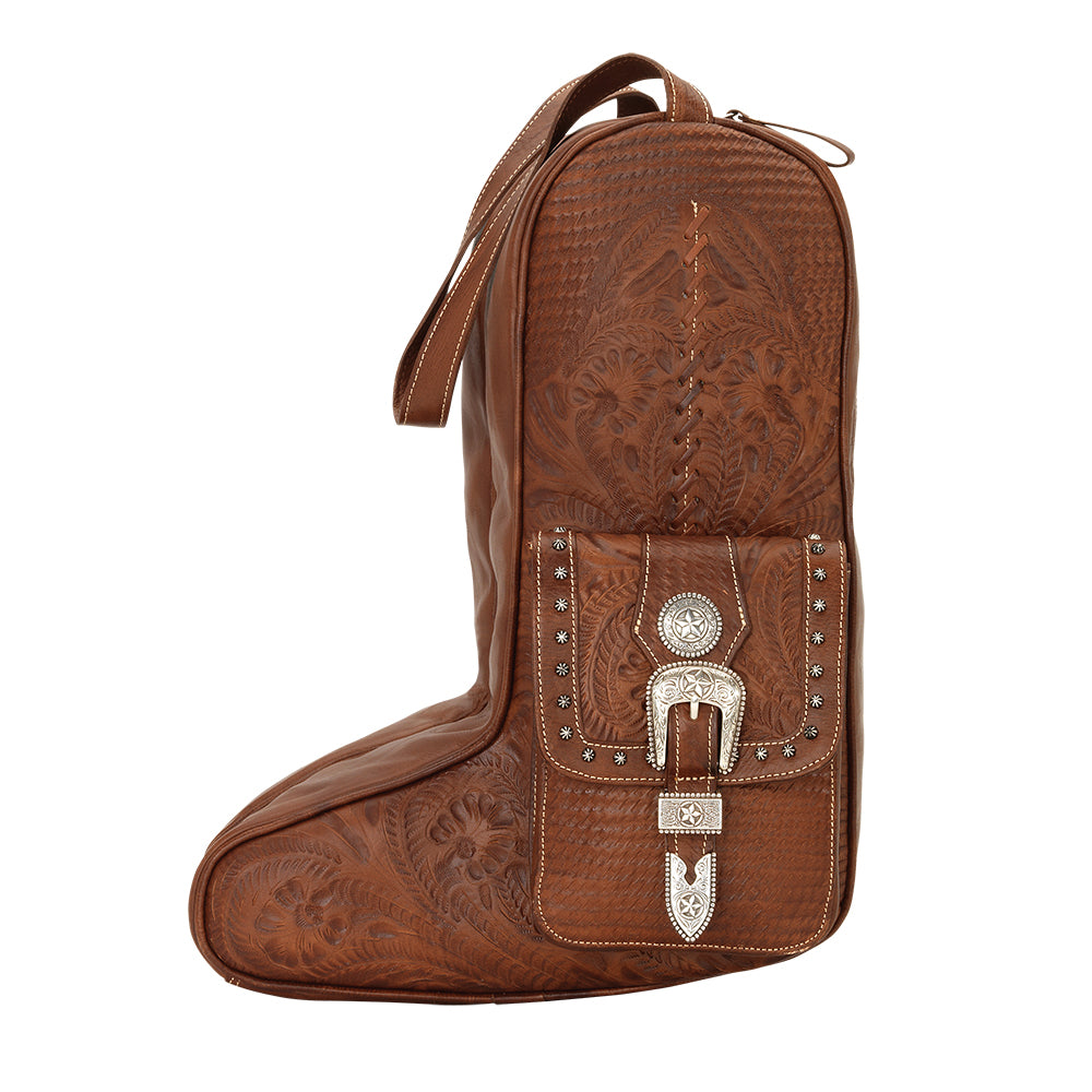 American West Retro Romance Boot Bag Antique Brown