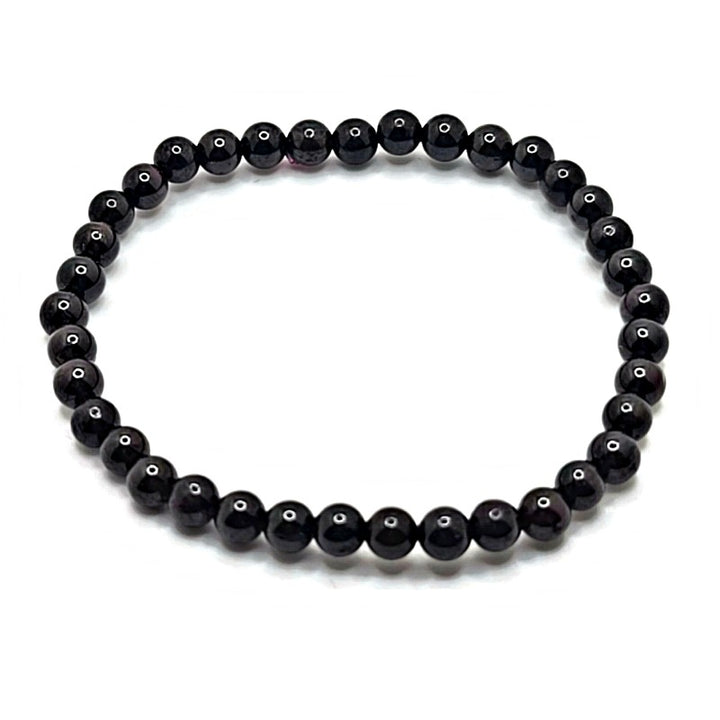 Thorn Ridge Garnet Elastic 5-7 mm Round Bead Bracelet