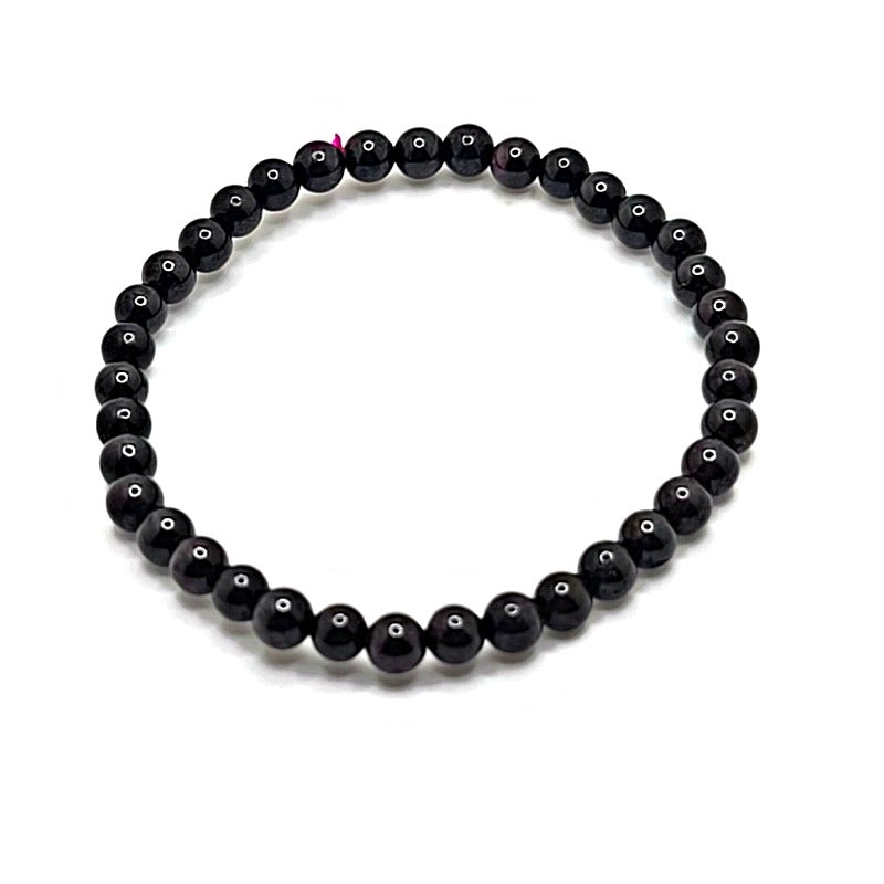 Thorn Ridge Garnet Elastic 5-7 mm Round Bead Bracelet