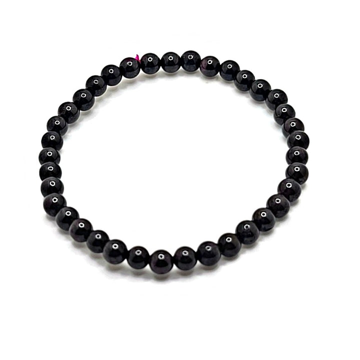 Thorn Ridge Garnet Elastic 5-7 mm Round Bead Bracelet