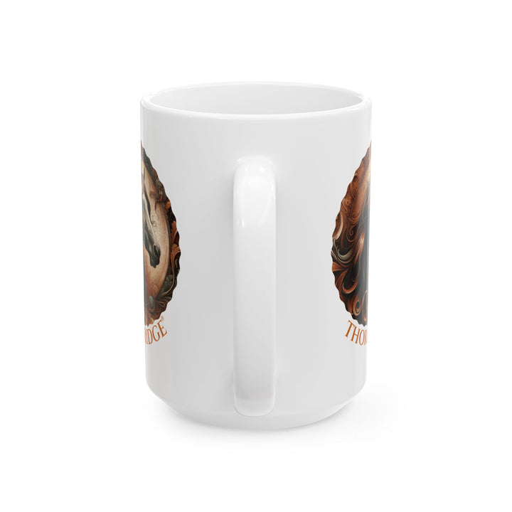 Elegant horse head mug by Thorn Ridge®
