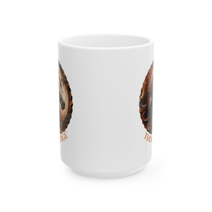 Elegant horse head mug by Thorn Ridge®