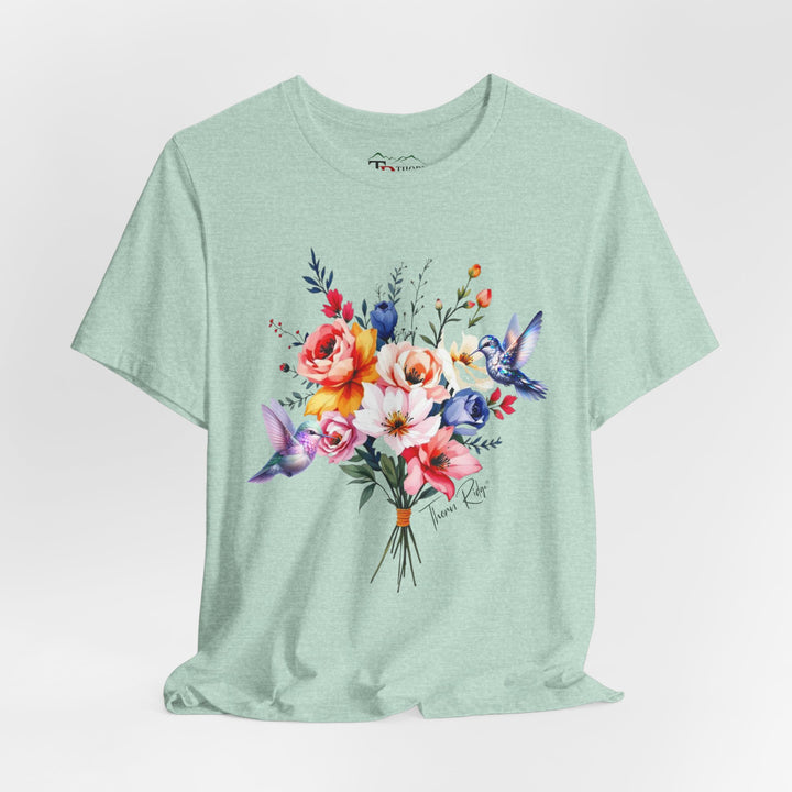 floral bouquet and hummingbirds by Thorn Ridge®.