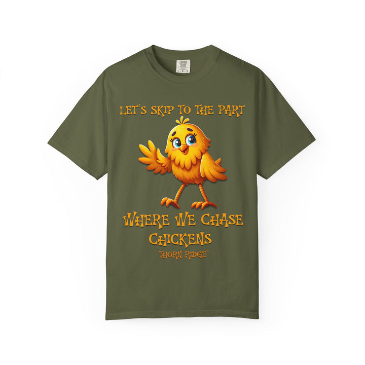 Let's Skip To The Part Where We Chase Chickens graphic tee by Thorn Ridge®