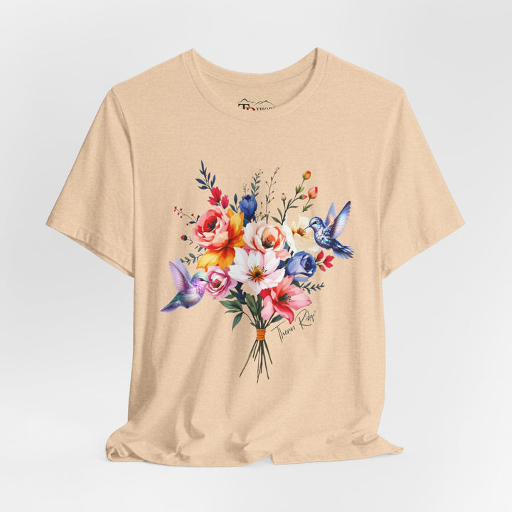 floral bouquet and hummingbirds by Thorn Ridge®.