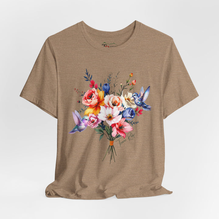 floral bouquet and hummingbirds by Thorn Ridge®.
