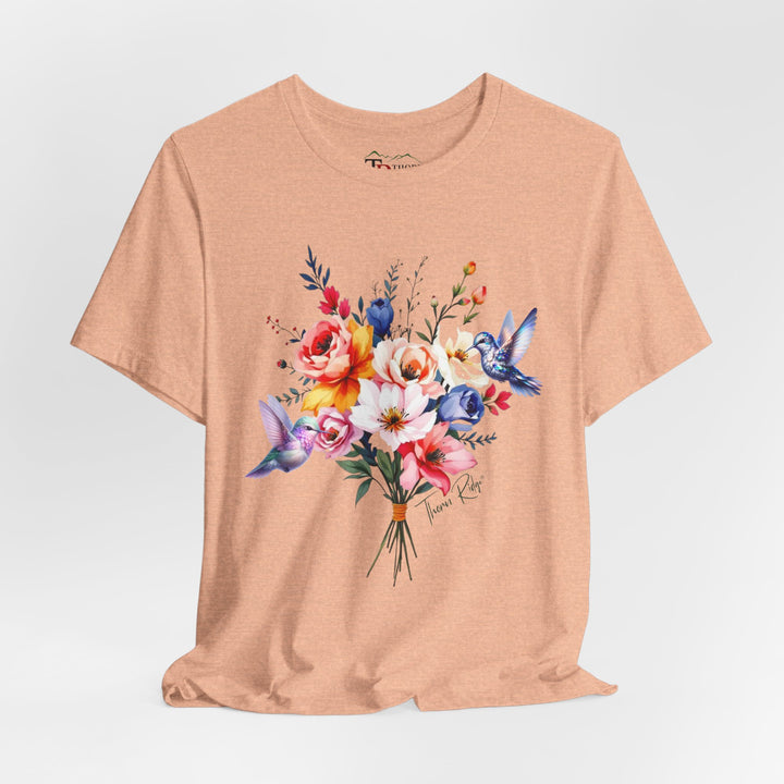 floral bouquet and hummingbirds by Thorn Ridge®.