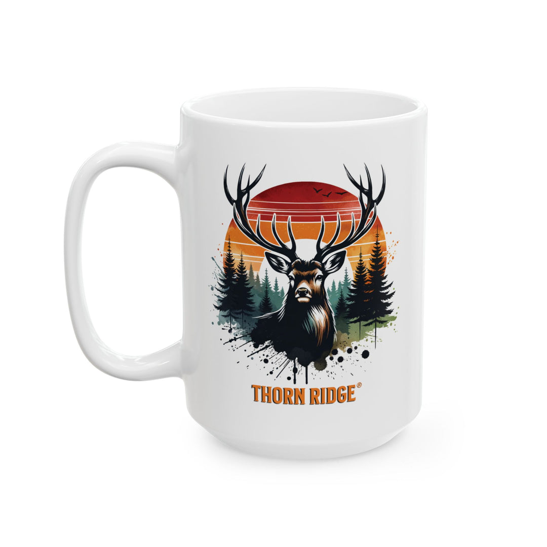Buck at Sunset mug by Thorn Ridge®