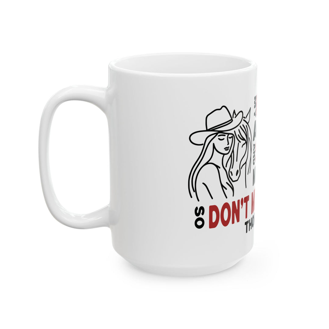 Mom is a Cowgirl slogan mug by Thorn Ridge®