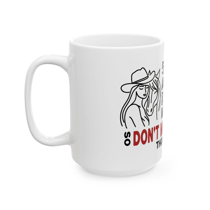 Mom is a Cowgirl slogan mug by Thorn Ridge®