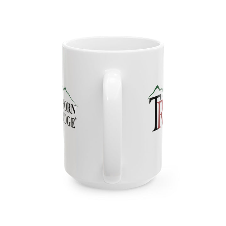 Thorn Ridge® logo on a white mug.