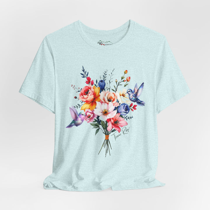 floral bouquet and hummingbirds by Thorn Ridge®.