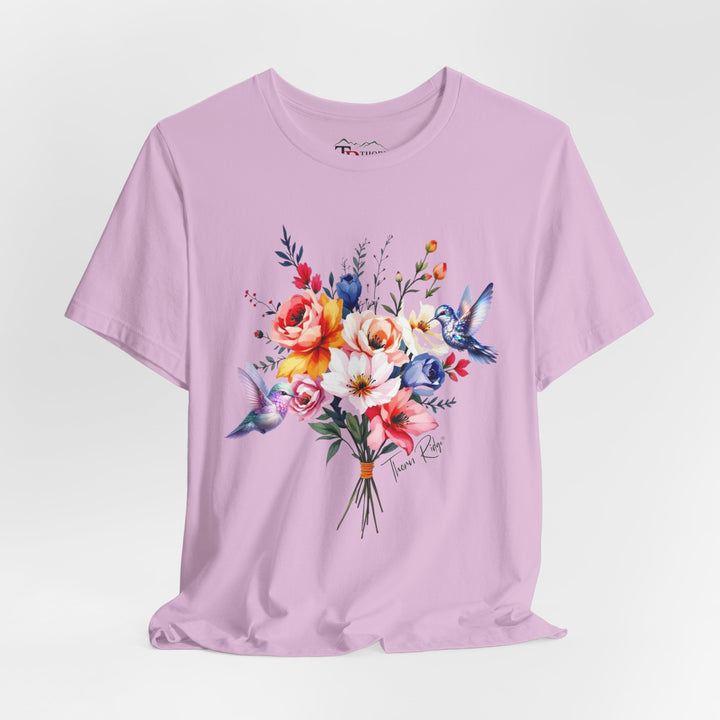 floral bouquet and hummingbirds by Thorn Ridge®.