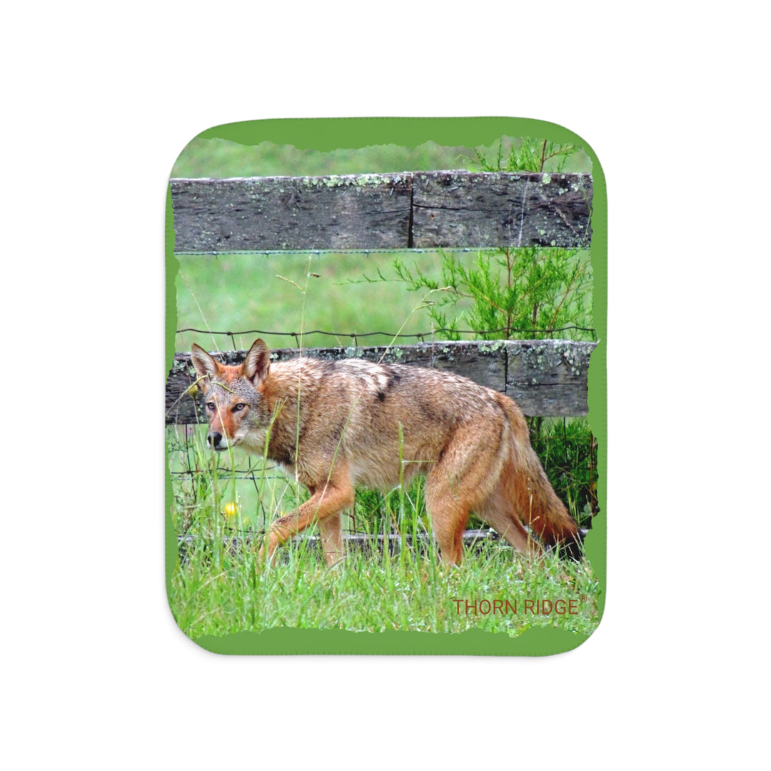 The Dayrunner, Tennessee coyote green sherpa blanket by Thorn Ridge®