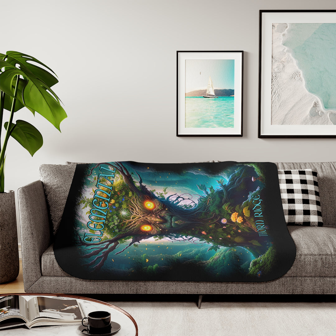 Elemental Forest Guardian Sherpa Blanket by Thorn Ridge®