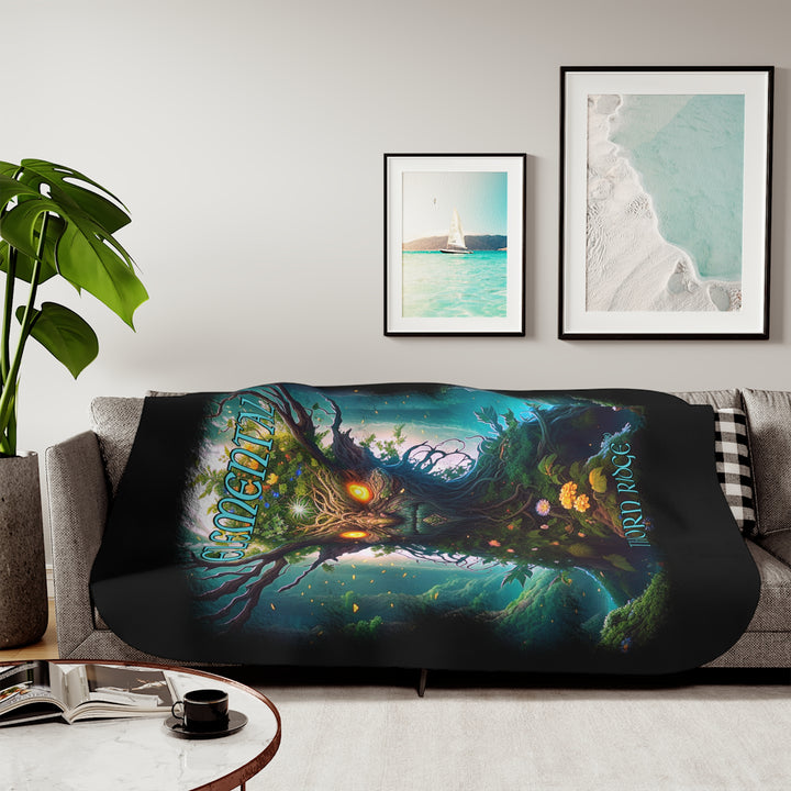 Elemental Forest Guardian Sherpa Blanket by Thorn Ridge®