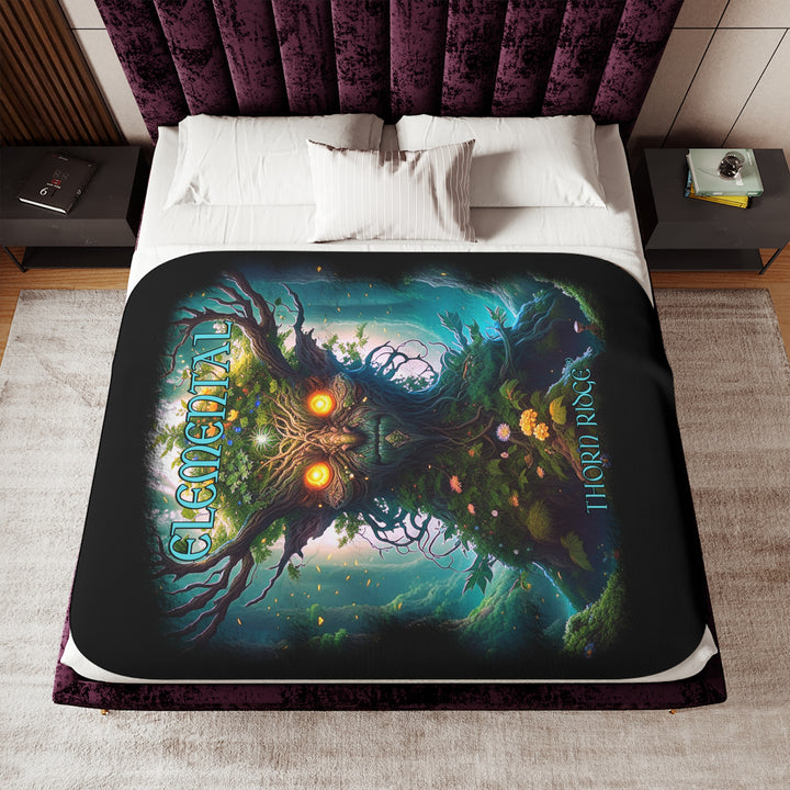Elemental Forest Guardian Sherpa Blanket by Thorn Ridge®
