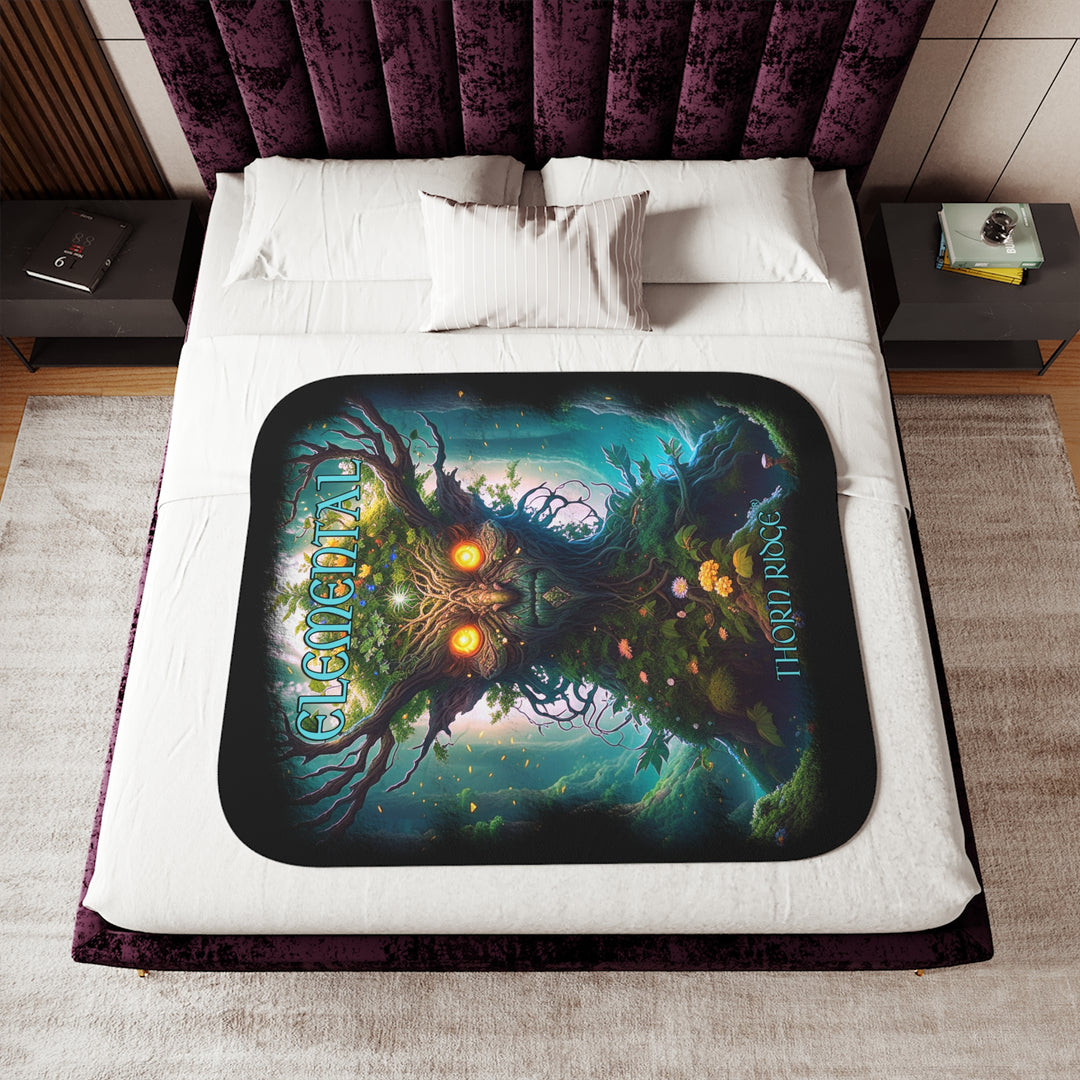 Elemental Forest Guardian Sherpa Blanket by Thorn Ridge®
