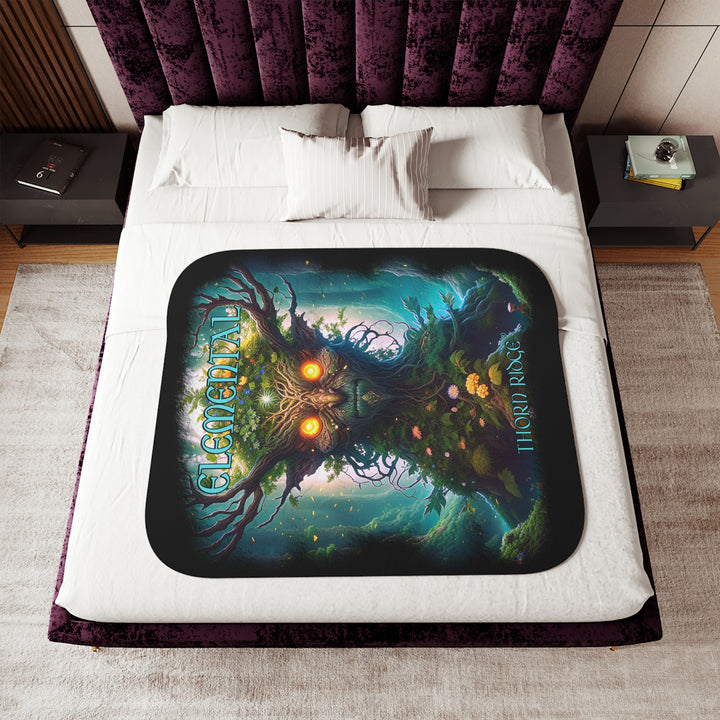 Elemental Forest Guardian Sherpa Blanket by Thorn Ridge®