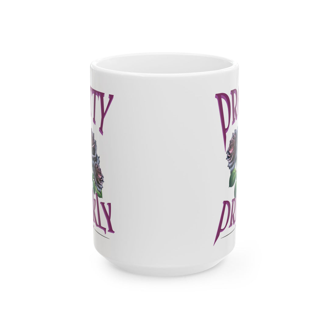 Pretty But Prickly Mug featuring black and purple roses with thorns by Thorn Ridge®