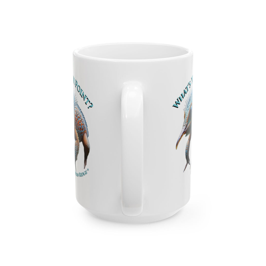 What's Your Point Mug by Thorn Ridge® featuring a spiky hybrid animal.