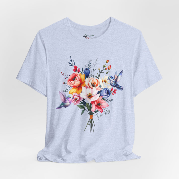 floral bouquet and hummingbirds by Thorn Ridge®.