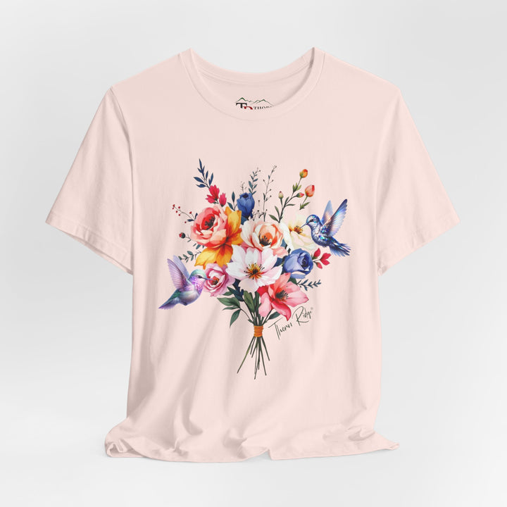 floral bouquet and hummingbirds by Thorn Ridge®.