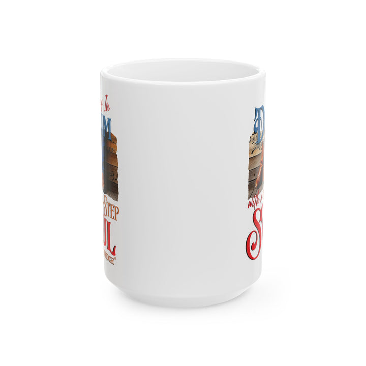 Living In Denim with a Two-STep Soul mug by Thorn Ridge®