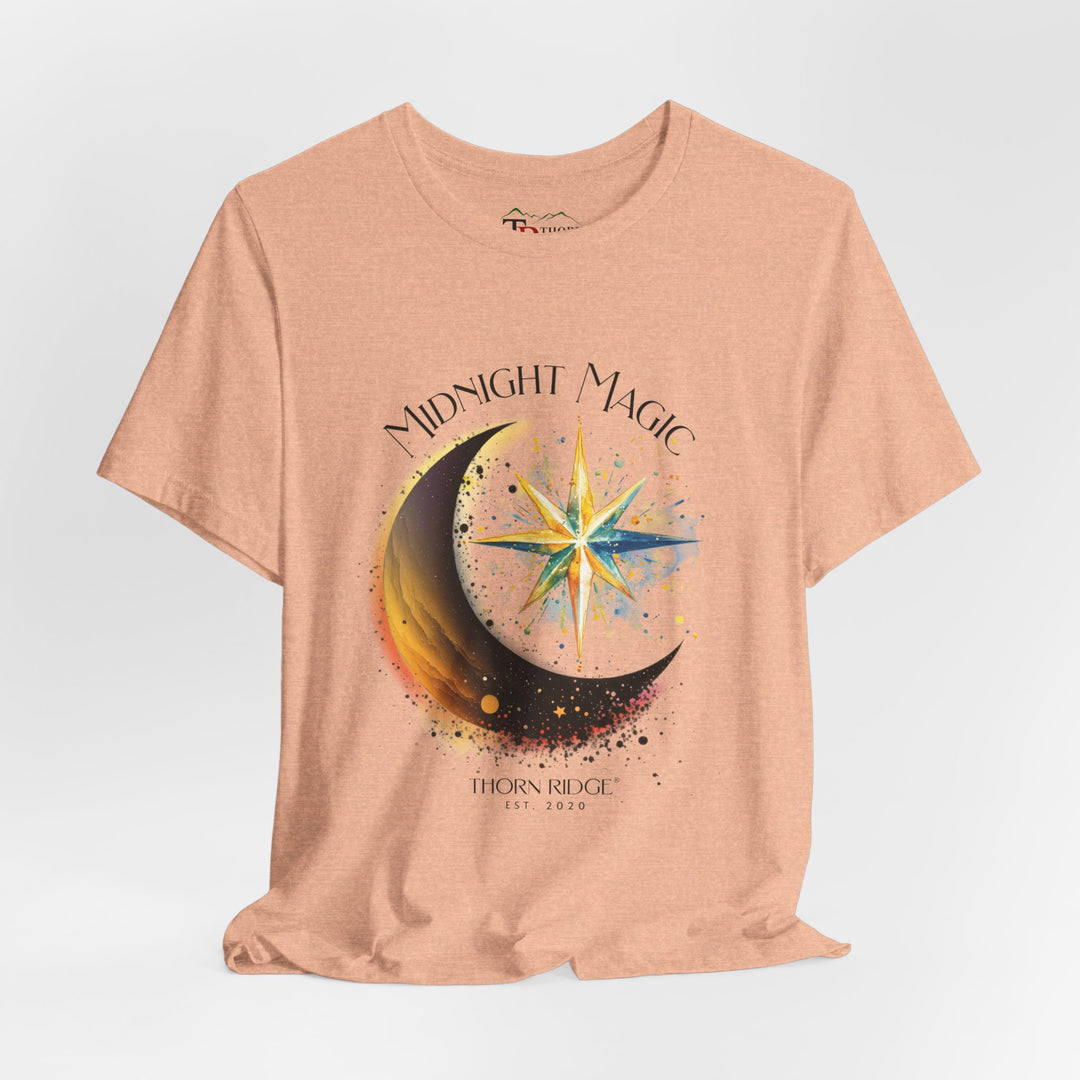 Thorn Ridge branded t-shirt with 'Midnight Magic' design featuring a moon and star