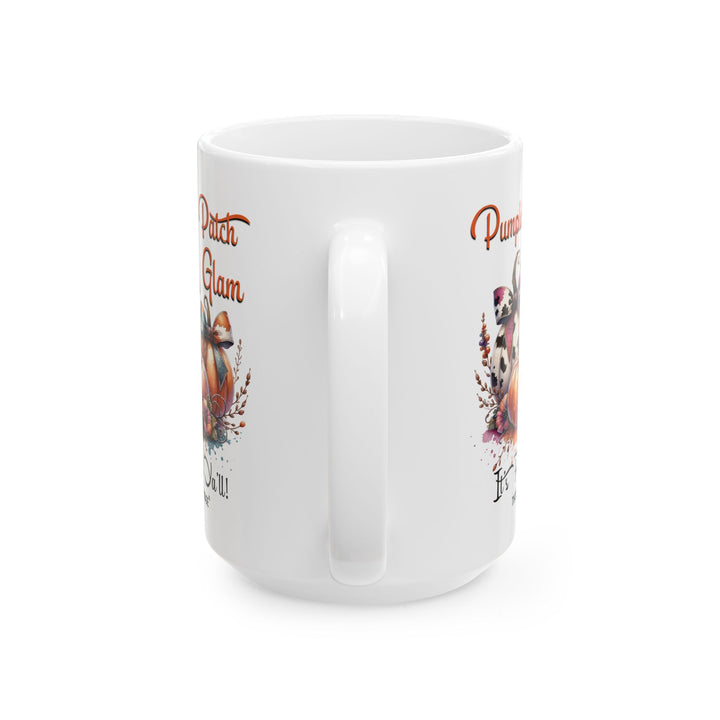 Pumpkin Patch Glam It's Fall Ya'll mug by Thorn Ridge®