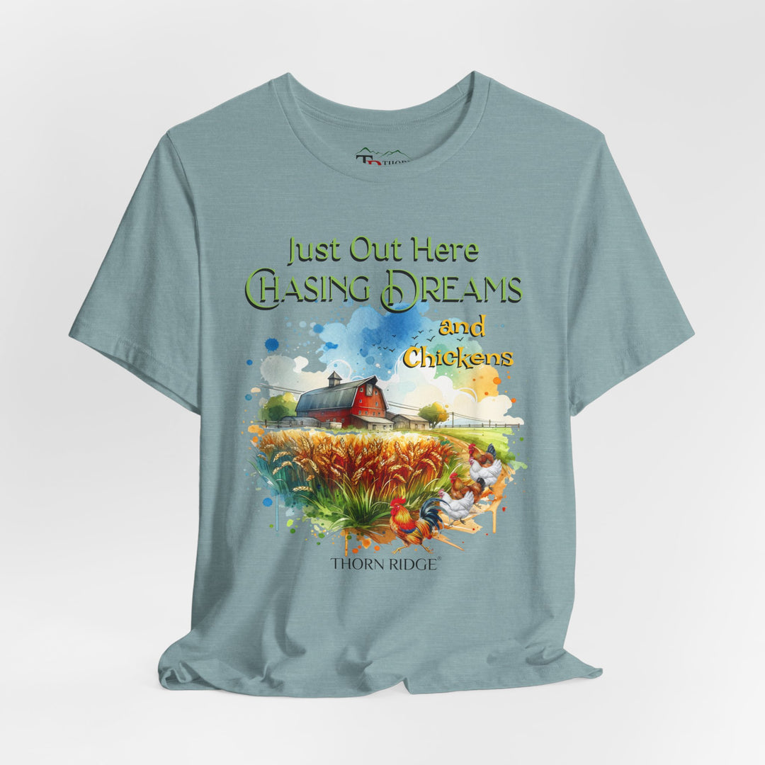 chasing dreams and chickens graphic tee by Thorn Ridge®