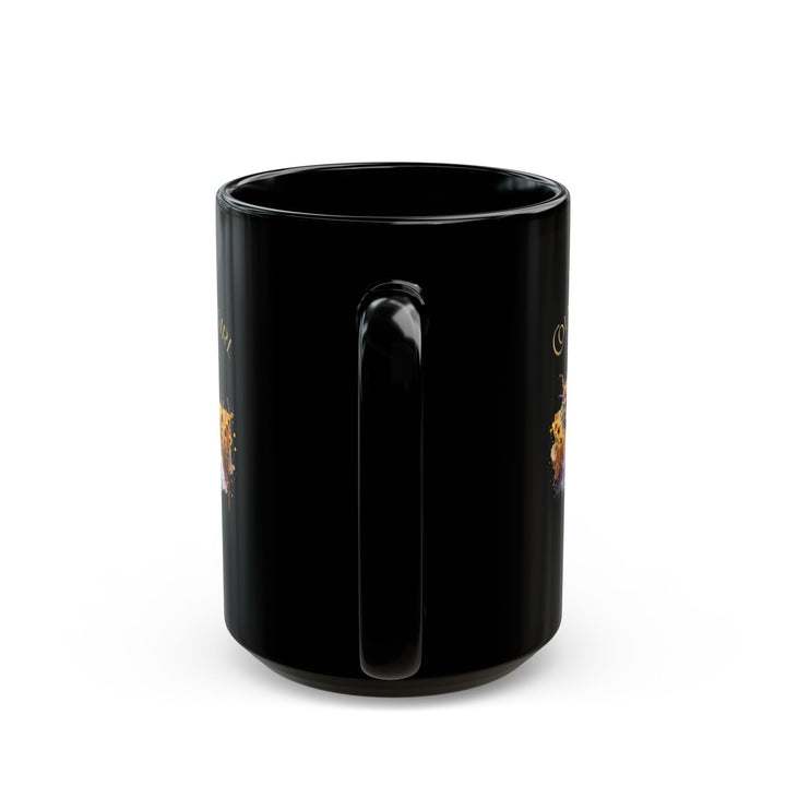 Country Girl brunette in a feild of flowers mug by Thorn Ridge®