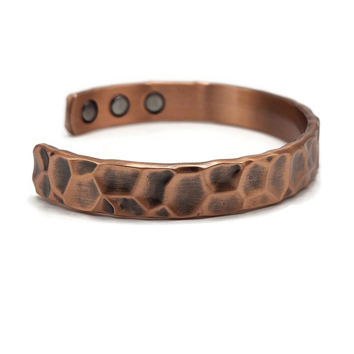 Magnetic Antique Copper hammered bracelet
