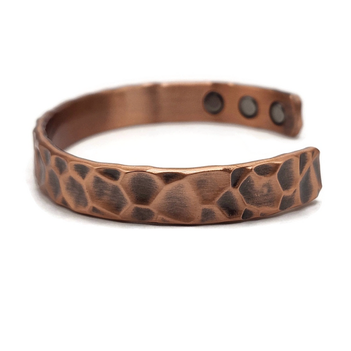 Magnetic Antique Copper hammered bracelet