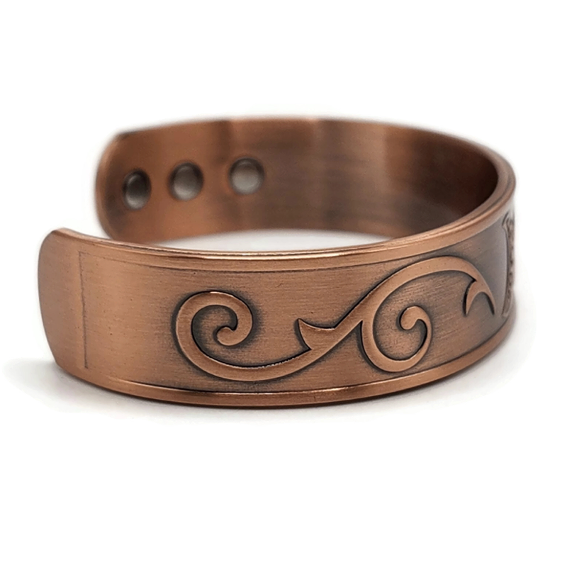 Triple moon copper magnetic bracelet.