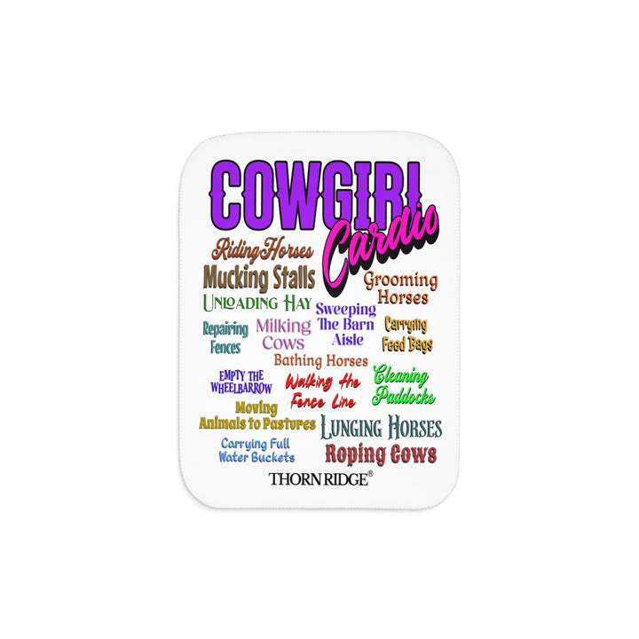 Cowgirl Cardio by Thorn Ridge Sherpa Blanket front