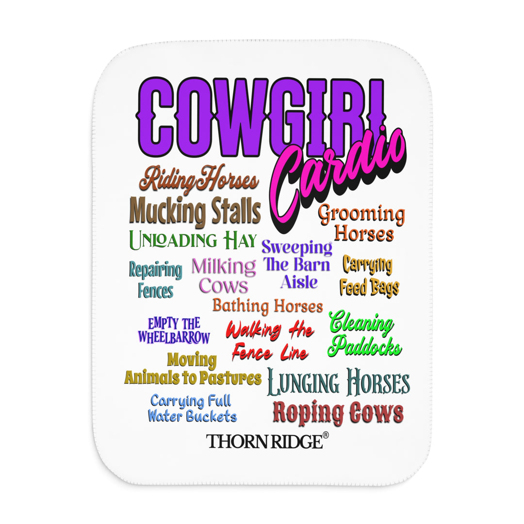 Cowgirl Cardio by Thorn Ridge Sherpa Blanket front
