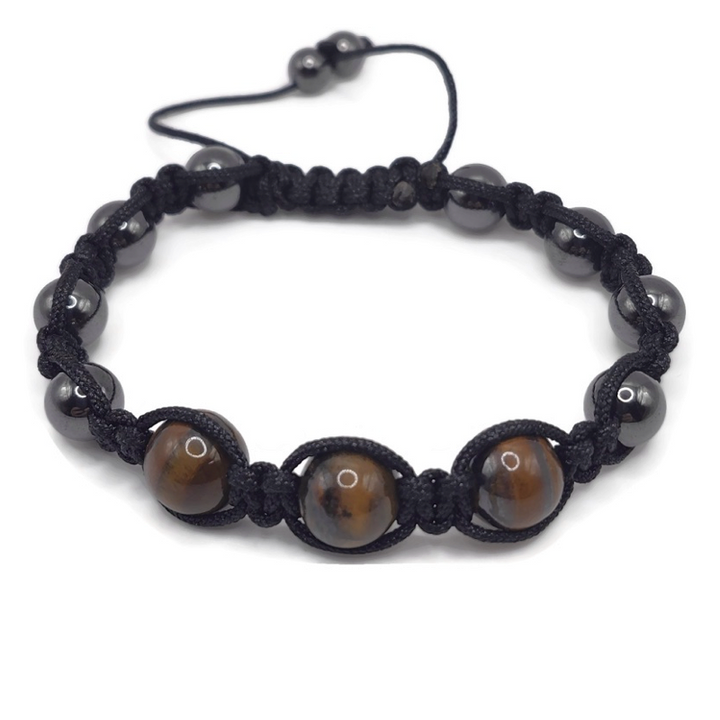 Magnetic Hematite and Tiger Eye Bracelet