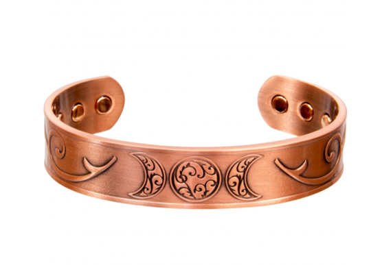 Triple moon copper magnetic bracelet.