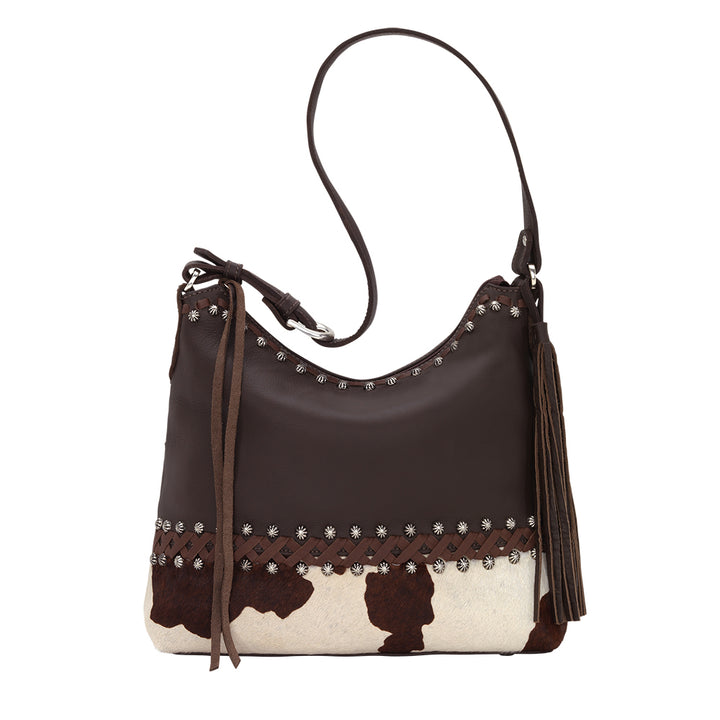 Wild Horses Zip Top Shoulder Bag Pony Hair-On