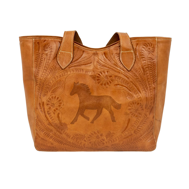 Hitchin' Post Tote w/ Secret Compartment Natural Tan