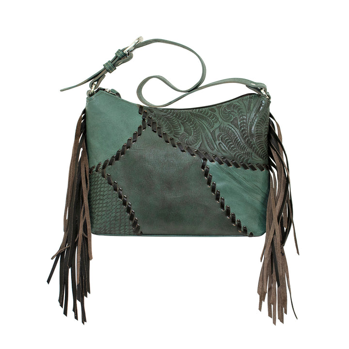 Gypsy Patch Zip Top Shoulder Bag Marine Turquoise