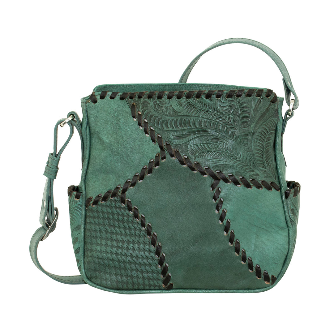 American West Gypsy Patch All Access Crossbody Bag Marine Turquoise